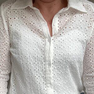 VICI White Eyelet Top